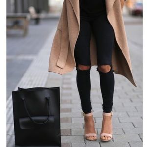 Topshop Moto Ripped Washed Black Jamie Jeans